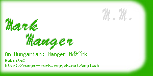 mark manger business card